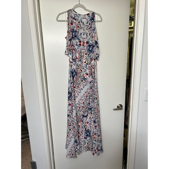 Two Arrows Floral Two-Piece Wrap Dress/ Size Medium - Picture 2 of 6